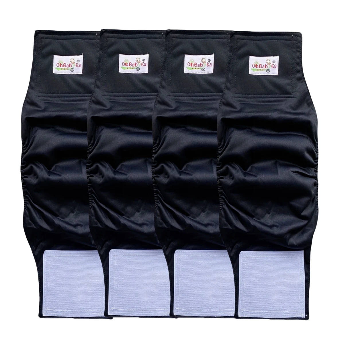 Dog Diapers Pet Diapers Dog Nappies 4 Pcs Washable Male Dog Diaper Reusable Pet Physiological Sanitary Pants Comfortable Adjustable Fastener Nappy Belly Band Wrap