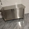 Stainless Steel Kitchen Cabinet Workbench Commercial Operating Table for Hotel Home Cupboard with Sliding Door Kitchen Furniture 5