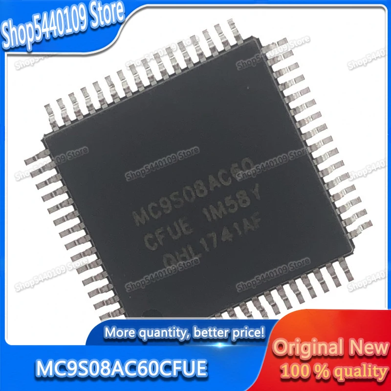 5pcs 10pcs Mc9s08ac60cfue Qfp-64 Mc9s08ac60 Qfp64 9s08ac60cfue 8bit ...