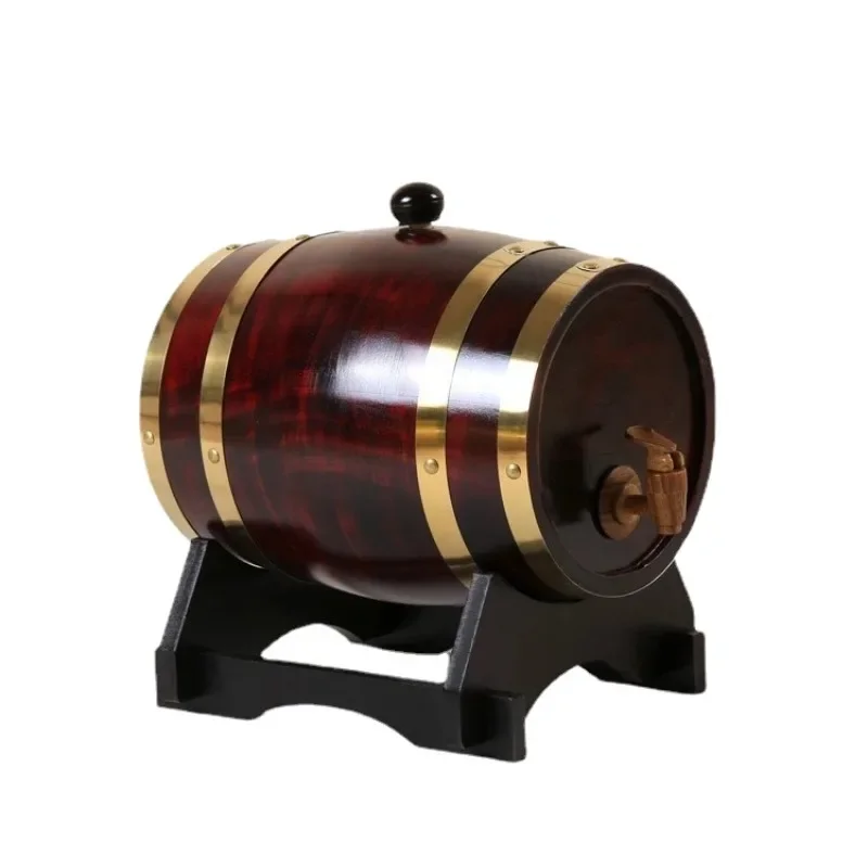 Antique Oak Barrel Household Wooden Red Wine Barrel Inner Tank Wine Barbecue Draft Beer Storage Wooden