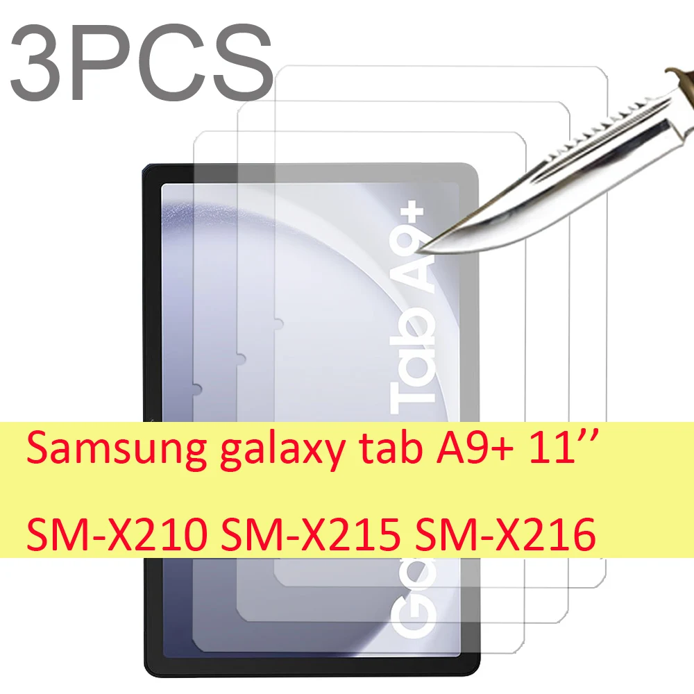 Película Protetora de Tela de Vidro Temperado para Samsung Galaxy Tab a9 Mais a9 Plus 11 8.7 hd Anti-risco Pcs