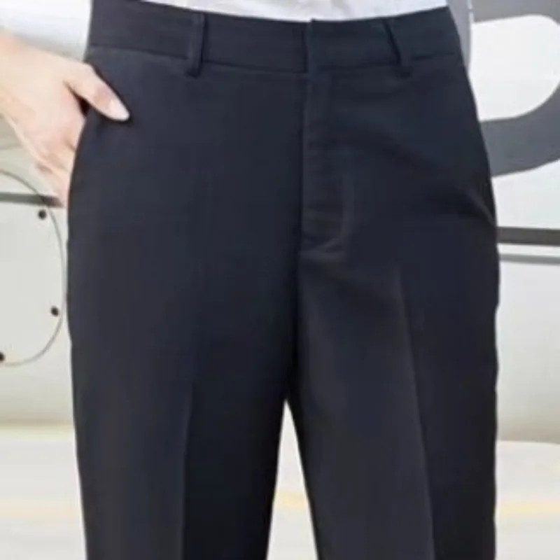 Spring and Autumn Women's Pockets Zipper the Middle Patchwork Slim Solid Color Fashion Casual Elegant Commuter Straight Pants