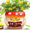 2024 Cute Plant Pot,Flower Planter,Mushroom Ceramic Small Plant Pot,Cute Decorative Succulent Pot for Indoor & Outdoor Plants 2