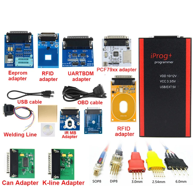 2022 IPROG Pro V87 Full Set ECU Key Programmer Iprog+ Eeprom IMMO Car Radio Airbag Reset Dashboard Kilometer DIGIPROG 3 Carprog best car battery tester Diagnostic Tools