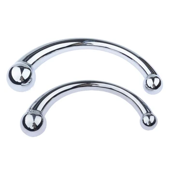 Double Head Metal Anal Dildo Butt Plug Set Adult Sex Toys For Women Men Couples Game Anal Hook Bead Tail Plug G-Spot Stimulator 3