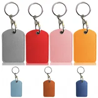 Leather Keychain  Doorlock Key Ring Access Card Bag Induction Waterproof ID Card Case Key Tag Protective Case 2