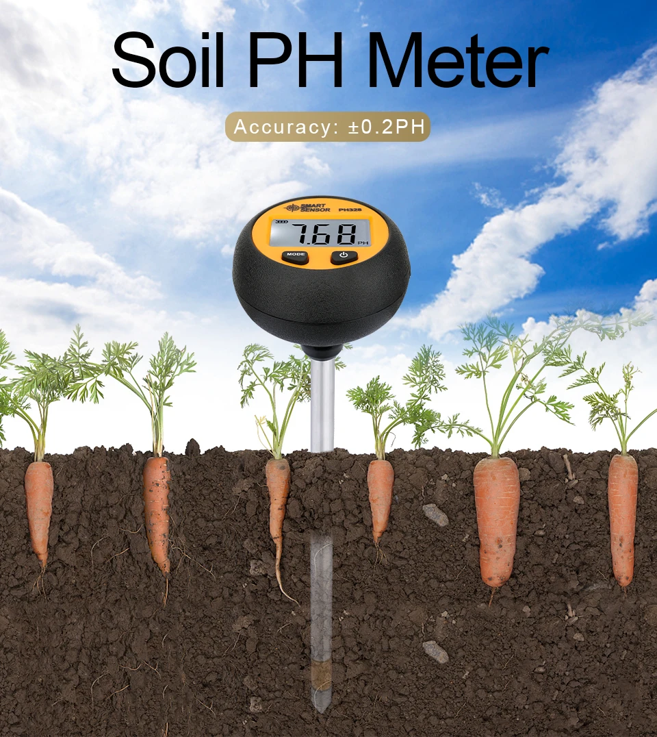 3 In 1 PH328 Soil Acidity Tester Digital Humidity Temperature Tester for Plant F