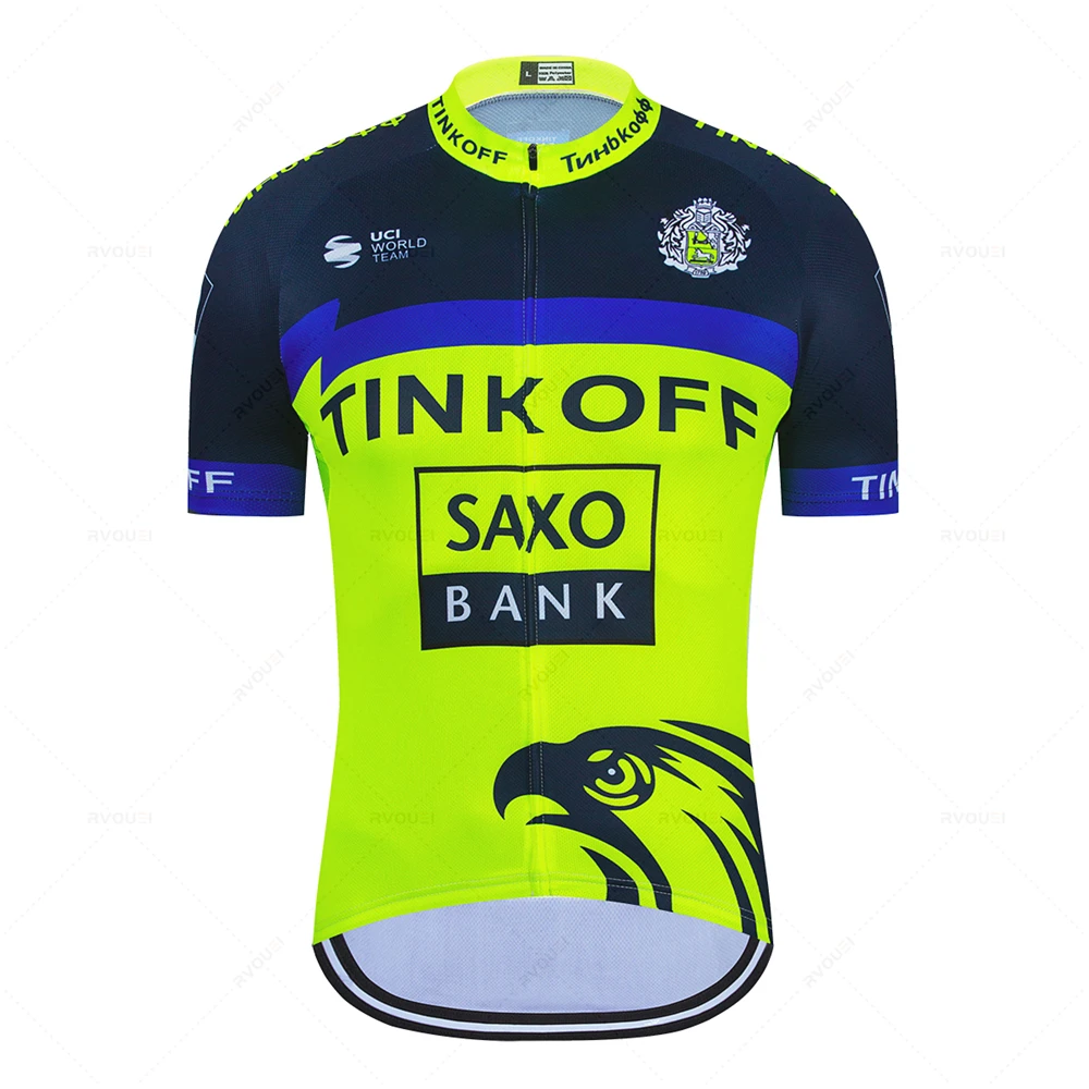 Saxo Bank Tinkoff Team Ciclismo Cycling Jersey Clothes Bib Shorts