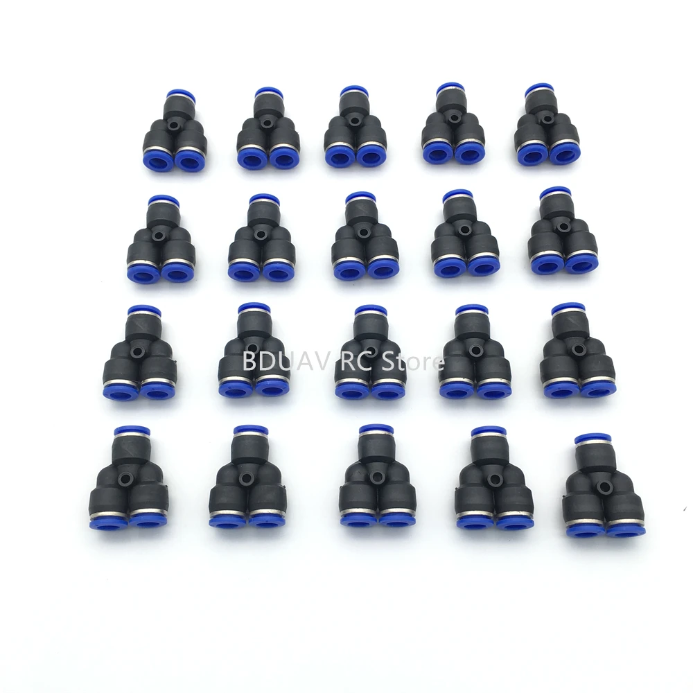 

20pcs 8mm 12mm Y-type tee/trachea quick connector for agricultural plant protection drone