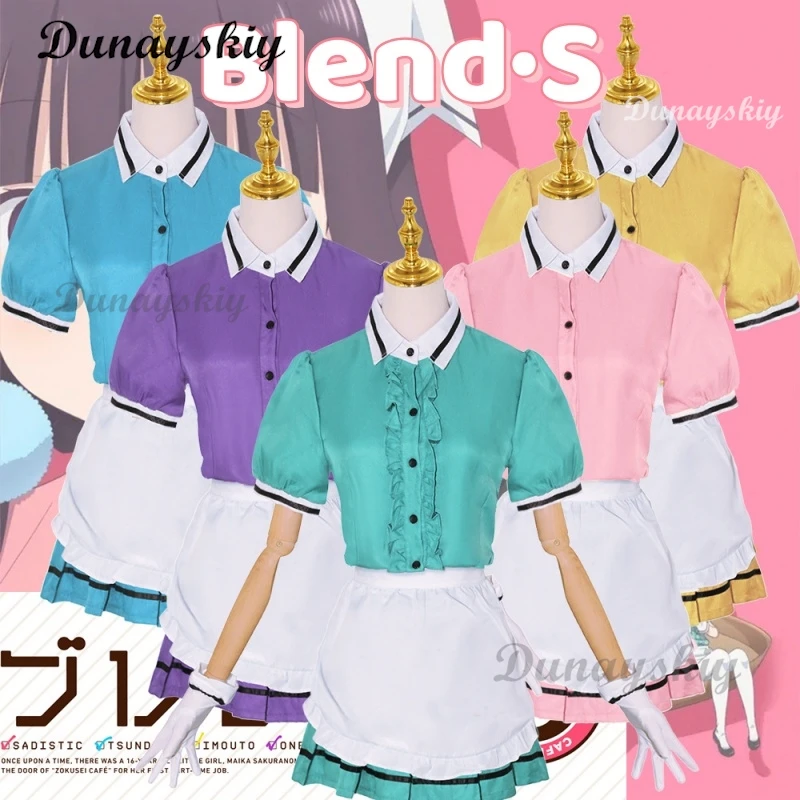 

Anime Blend·S Kanzaki Hideri Hinata Kaho Hoshikawa Mafuyu Sakuranomiya Maika Amano Miu Cosplay Costume Clothes Maid Uniform