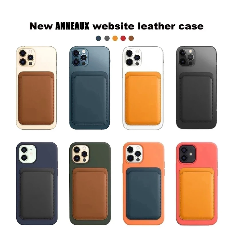 For Magsafe Apple Original Magnetic Leather Card Holder Wallet Case For iPhone 15 14 Pro Max 8 Plus Phone Cover Bag Accessories