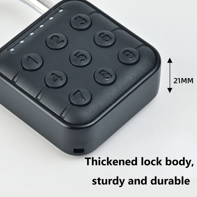 Anti Theft Padlock Keyless with Tuya APP Drawer Safety Lock Waterproof Battery-powered for Cabinet Backpack Offices Bicycles 3