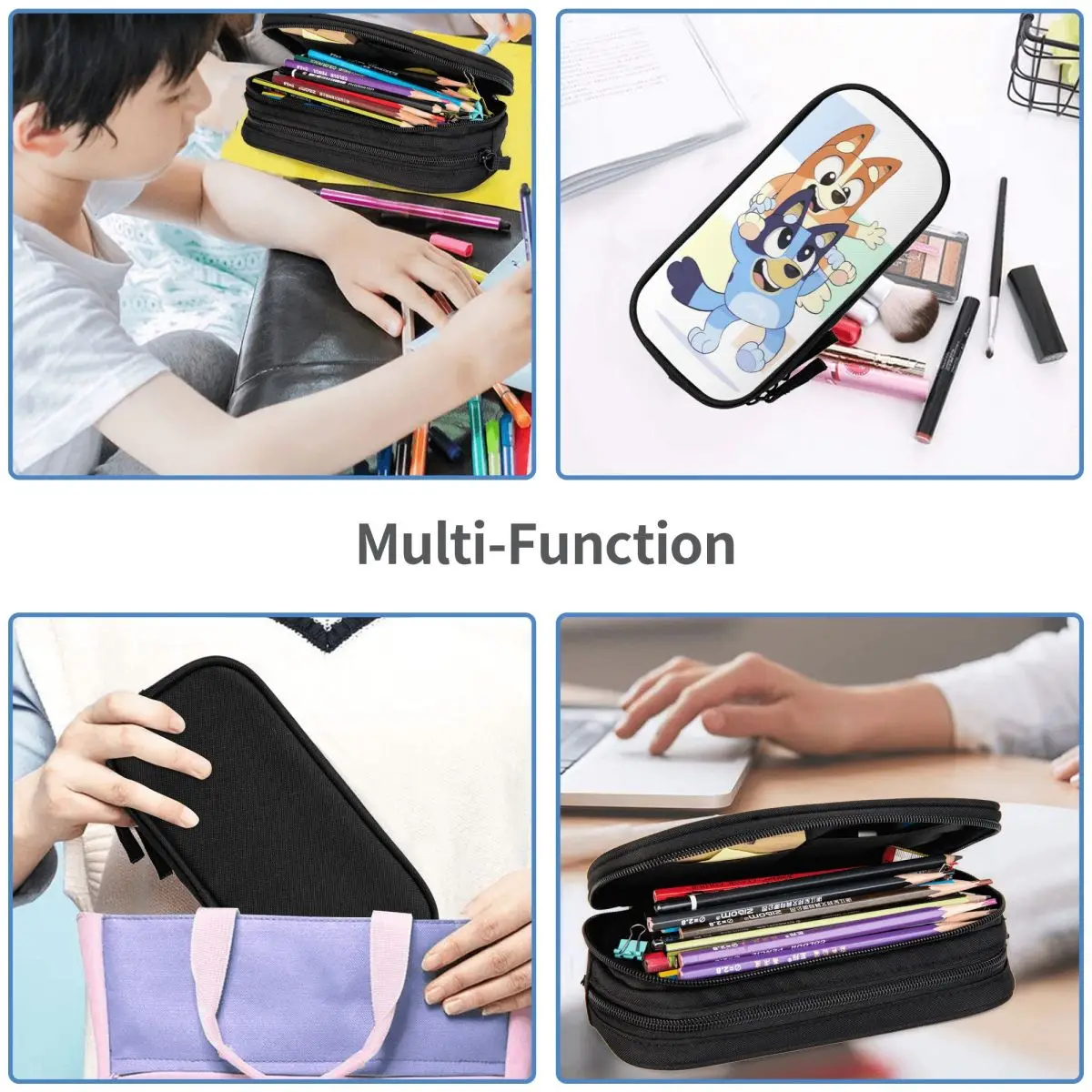 New B-Blueys Pencil Cases Pencilcases Pen Box Kids Large Storage Bag School Supplies Gifts Stationery 5