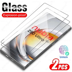 Premium 2 - Pack Full Tempered Glass 9H Screen Protector Guard for Nubia Z80 Ultra (Transparent)
