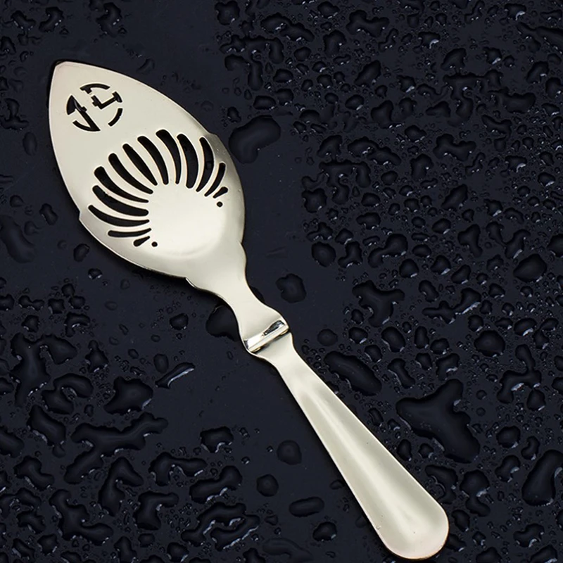1PC Cocktail Bar Tools Bitter Scoop Absinthe Glass Cup Drink Ware Spoons Filter Spoon Stainless Steel Absinthe Spoon cocktail spoon