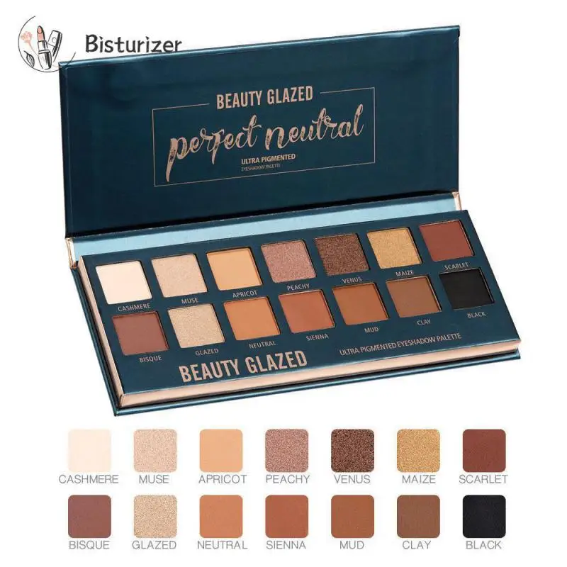 

Beauty Glazed 14 оттенков блестящие матовые тени для век палитра макияж блестящий пигмент дымчатые тени для век Палитра водостойкие TSLM2