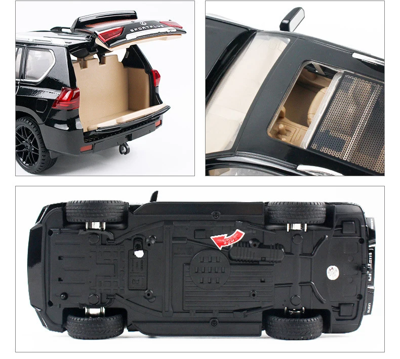 High Simitation 1:18 Lexus Lx570 Off-Road Suv Alloy Car Model Diecast Pull Back Car Red &Amp; Silver Color