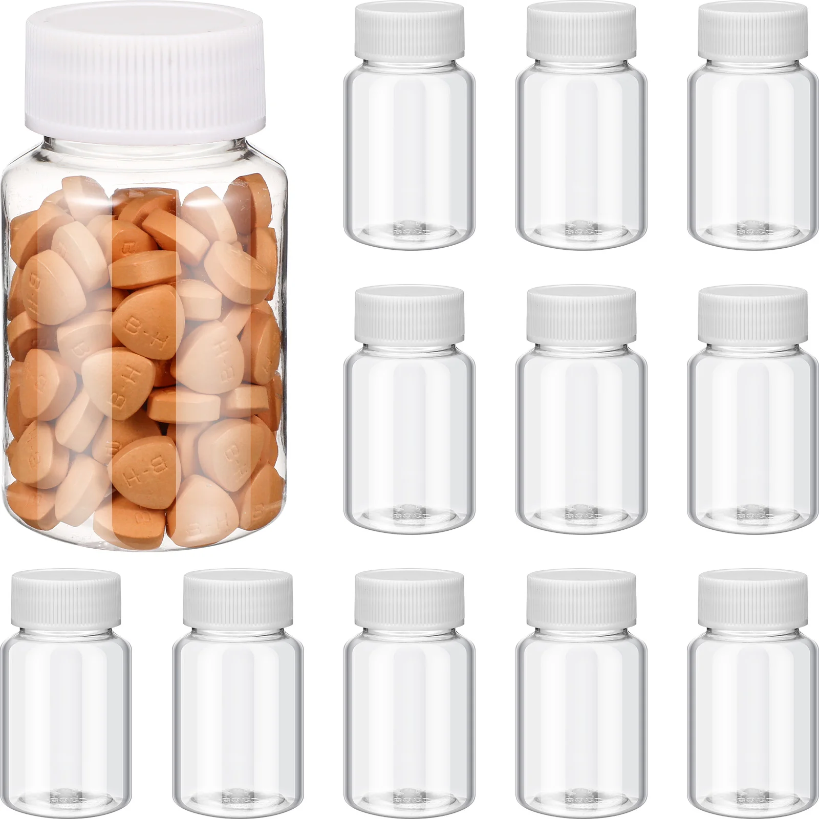 

Clear Dispenser 12Pcs 80ml Container Bottles Storage Bottles