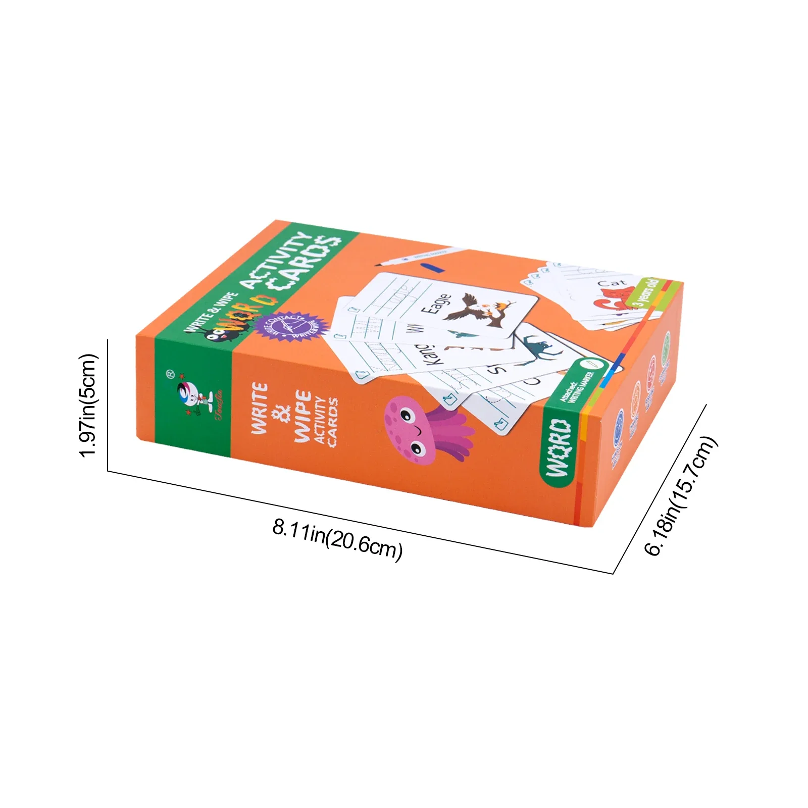 Flash Cards Alphabet Writing Tranning Flash Cards Toddlers Abc Words Letters Toy Educational Preschool Kids Children Flashcards