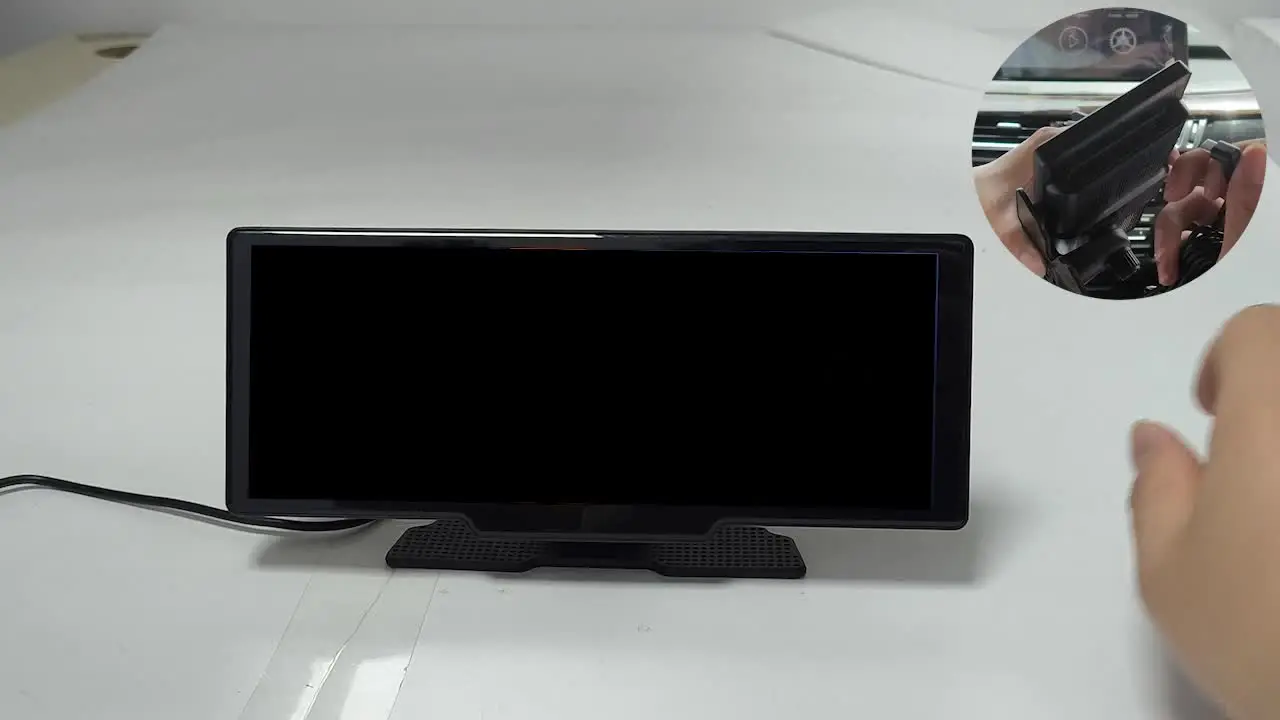 Podofo 10,26 Pouces Stéréo de Voiture Portable avec A-pple Carplay Android Auto sans Fil, écran