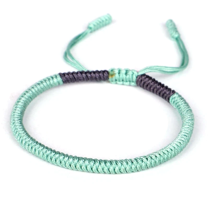 

Новинка, разноцветные Тибетские буддийские браслеты на удачу, тибетские браслеты и обручи для женщин и мужчин, веревочный браслет ручной работы с узлами