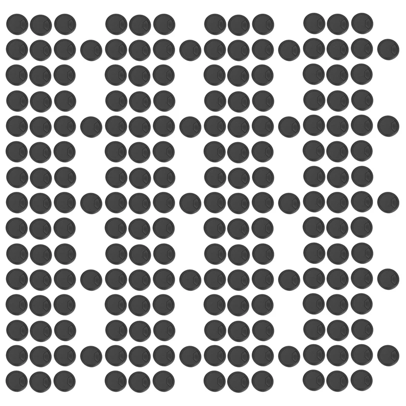 ABMO 200 Pcs Round Plastic Computer Desk Cable Grommet Hole Cover 50Mm Black