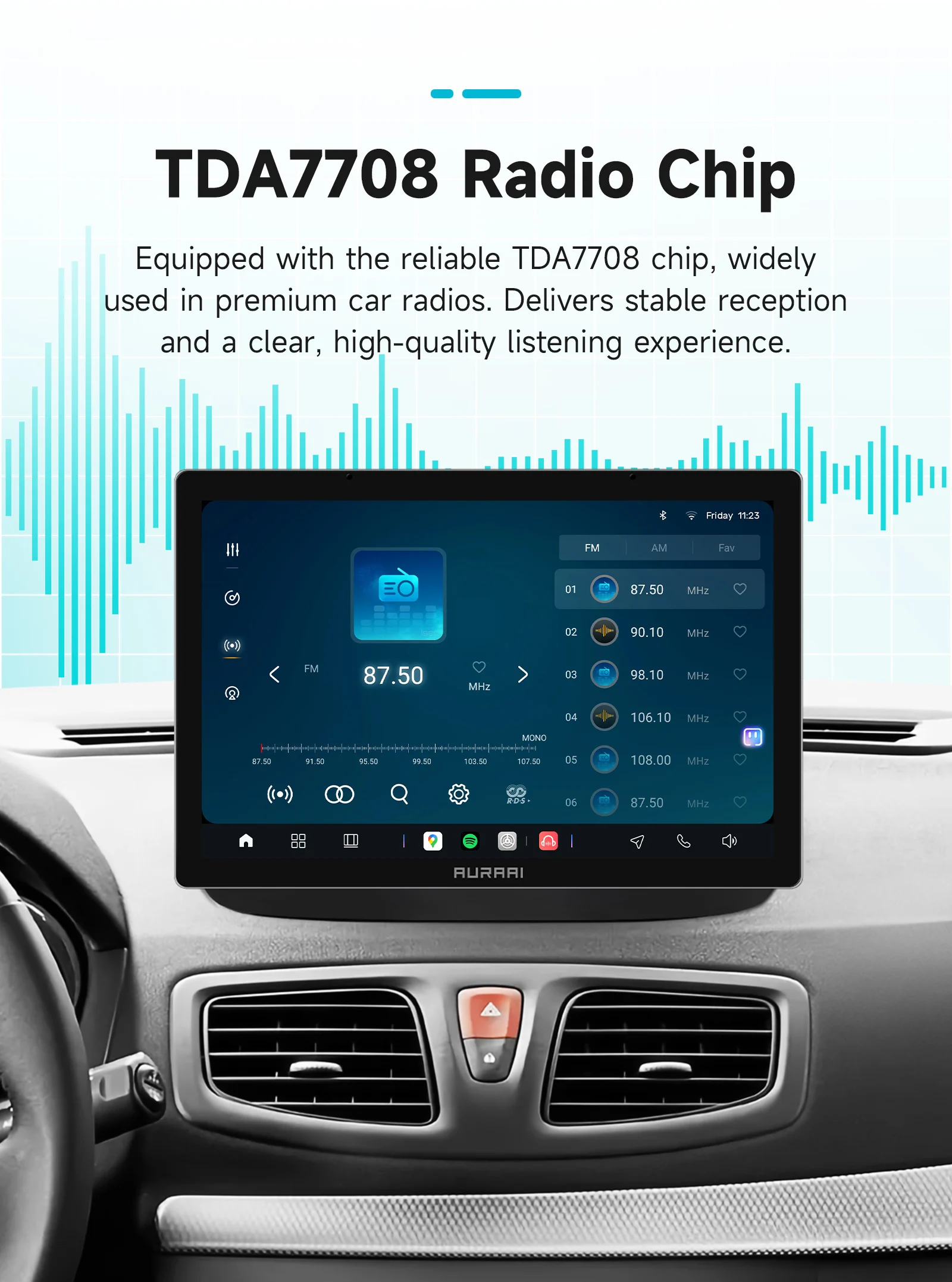 AURAAI X100 Android Auto-Intelligent-Bildschirm für Renault Megane 3 2008 - 2014 RDS DSP GPS 4G WiFi Auto CarPlay Dual MIC AI Sprachsteuerung – Detail 21