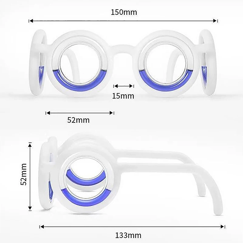 1Pc Anti-Motion Sickness Liquid Glasses Portable Lensless Driving Sickness Goggles Anti-Sickness Glasses for Children Adult blue light blocking glasses