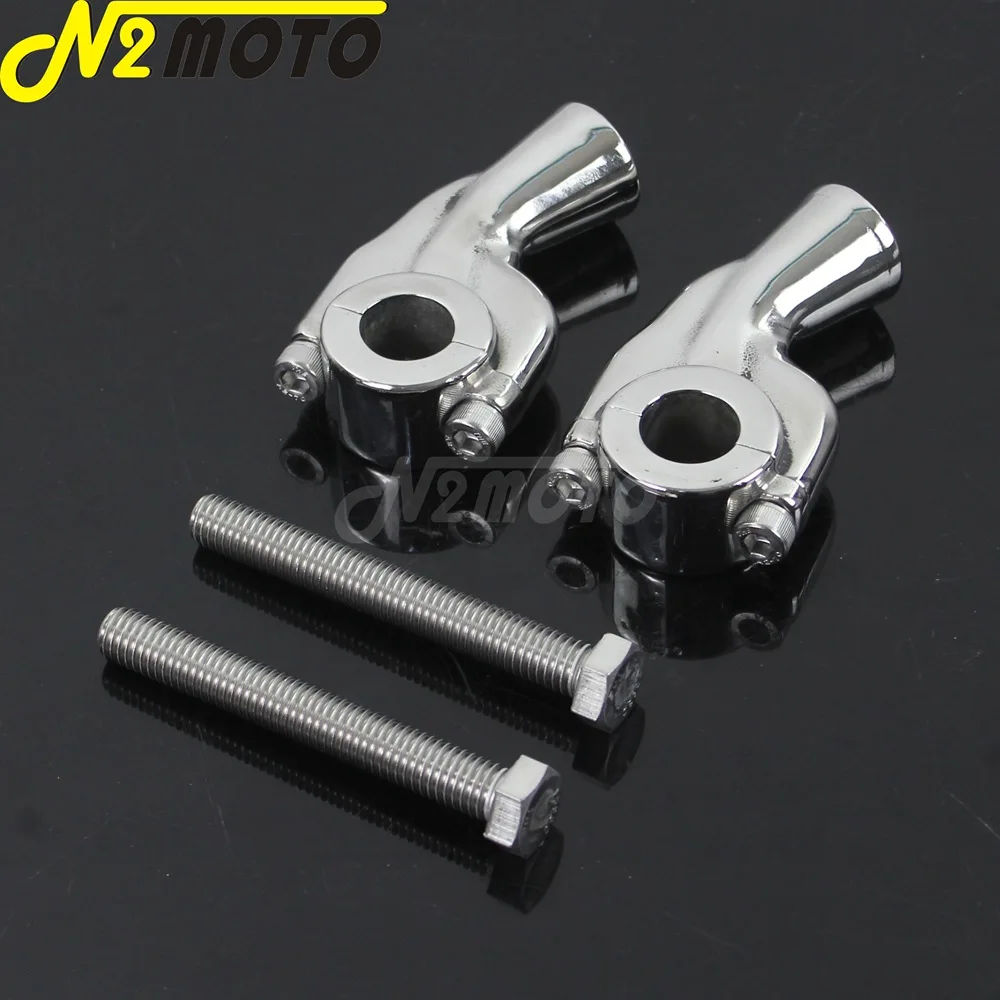 

Polish Brass 1" 7/8" Handlebar Riser 22mm 25mm Bar Mount Clamp for Harley Cafe Racer Sportster Dyna Touring