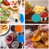 6Pcs 50ml Salad Container Box Stainless Steel Condiment Containers Leak-Proof Mini Sauce Cup for Lunch Box Picnic Travel Work 6