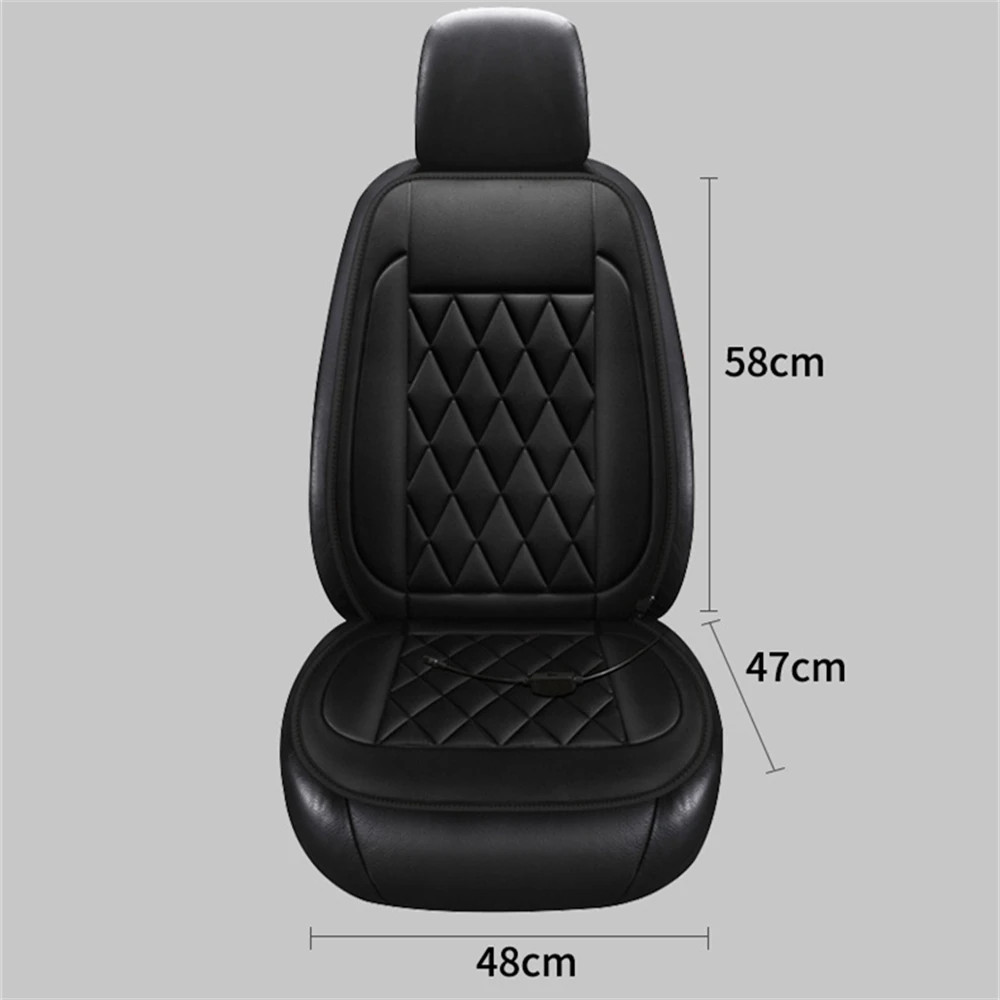 12V Adult Driver Heated Car Seat Cushion with Car Charger - China