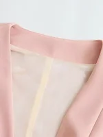 Willshela Women Fashion Two Piece Set Pink Tank Tops & Straight Leg Pants Vintage V-Neck Single Breasted Female Chic Pants Suit - Image 4