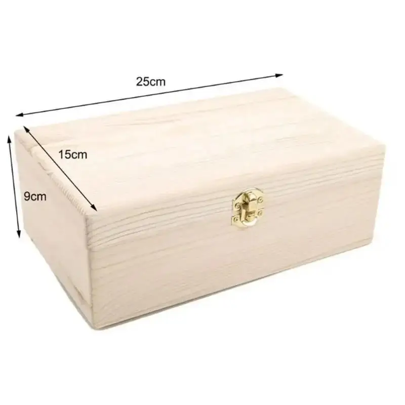 Handcrafted Solid Wood Flip-Top Jewelry and Gift Storage Box
