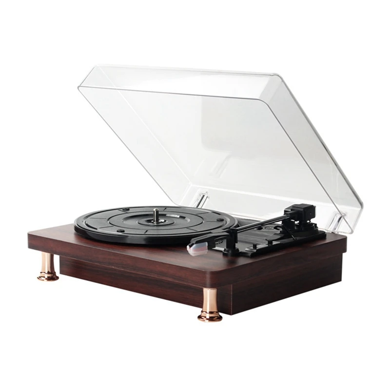 

Retro Vinyl Record Player W/ Dustproof Cover Record Player 33/45/78RPM Turntables Gramophone Phonograph,EU Plug