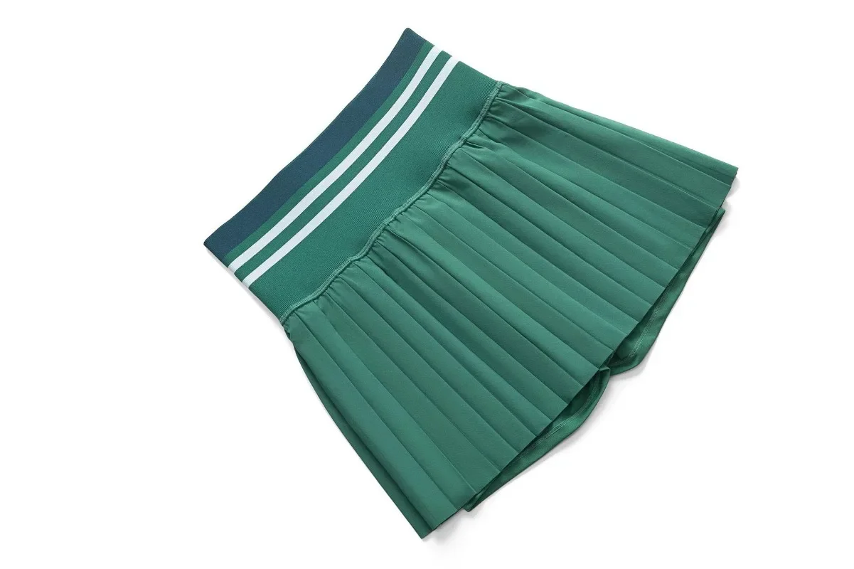 Sean Tsing Women Pleated Tennis Skort Skirts Golf Wear Summer High Waist Yoga Running Pocket Gym Sportswear Athletic Workout