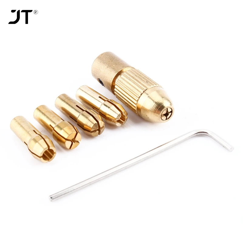 7Pcs/12pcs Brass Collet Mini Drill Chucks For Electric Motor Shaft Drill Bit Tool Chuck Adapter Quick Release Keyless Bit Adapt