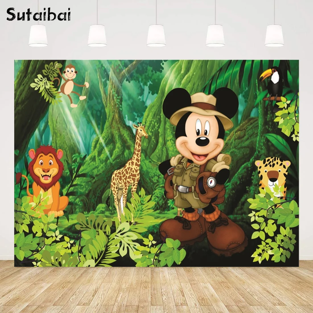 Floresta da selva batida dos desenhos animados elefante macaco crianças  aniversário fotografia fundos recém-nascidos chá de fraldas festa de  família backdrops - AliExpress