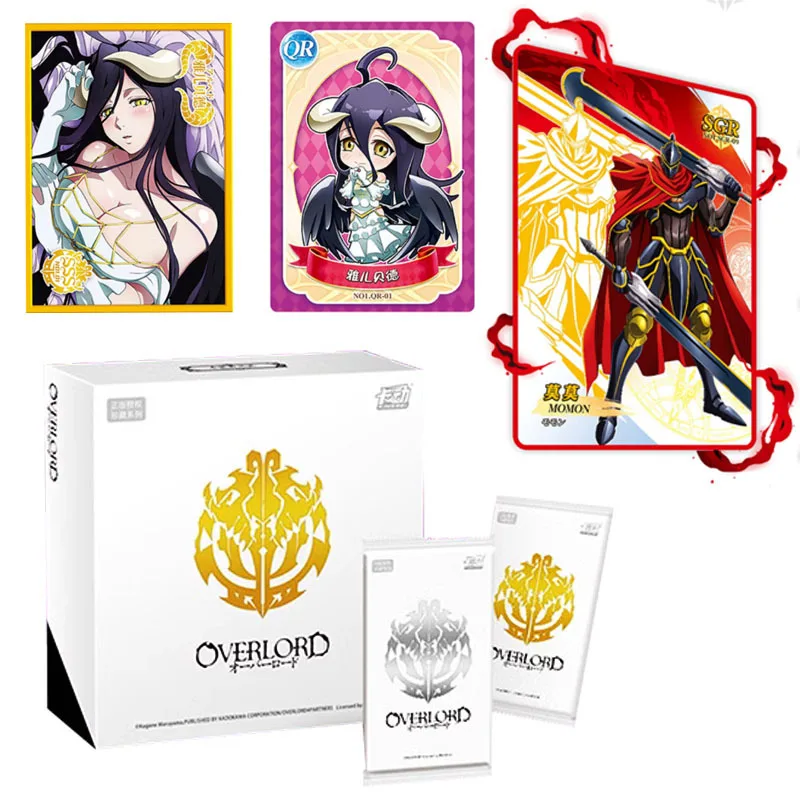 

Kotak kartu permainan Anime OVERLORD Collection mainan hadiah untuk anak-anak hadiah ulang tahun anak Anime Jepang TCG Cartas