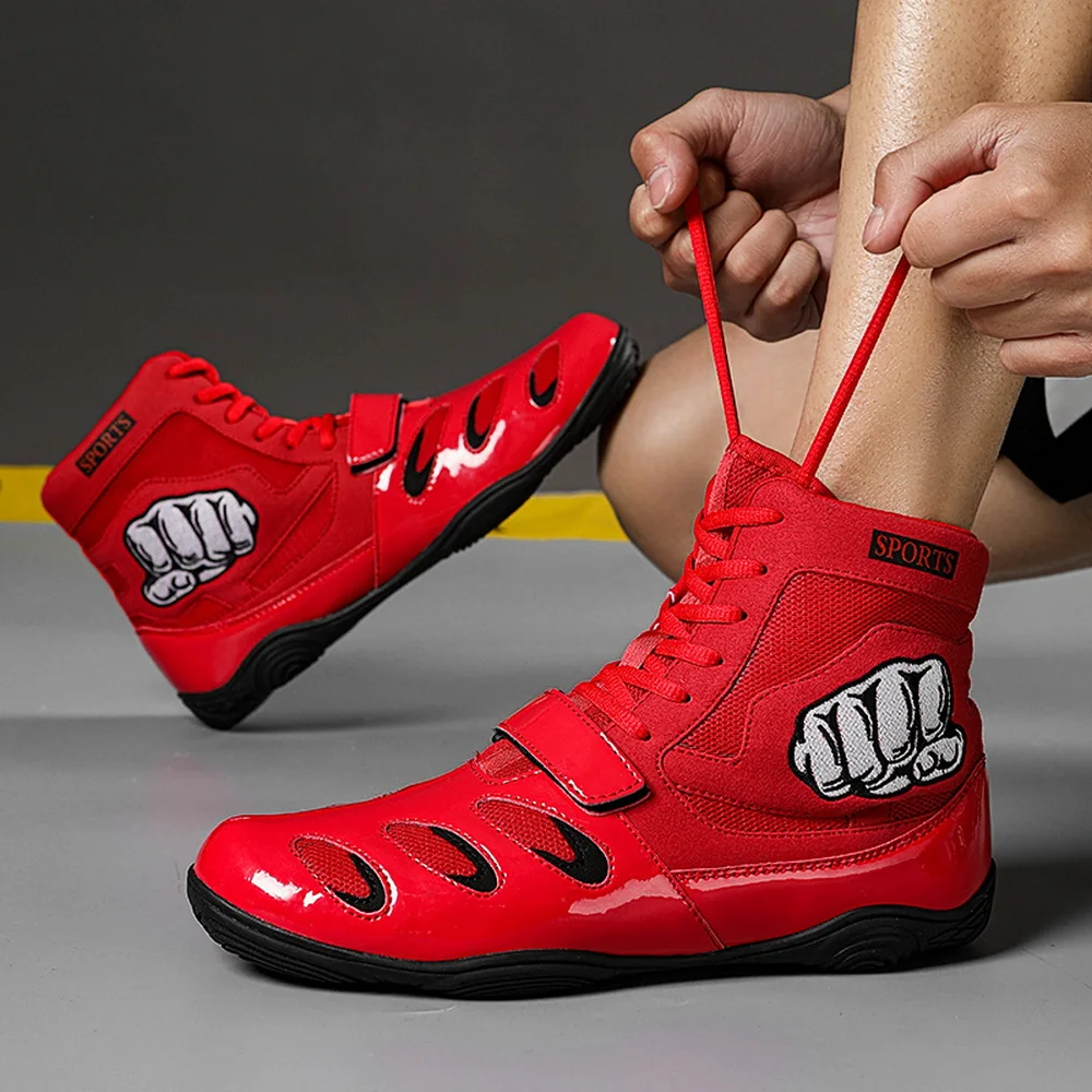 Wrestling Boots Mens Wrestling Shoes Lightweight Breathable Training Shoe Durable Shoes for Wrestling Boxing Weightlifting