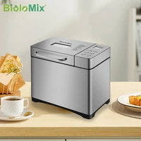 BioloMix Bread Maker 19-in-1 Stainless Steel Automatic Bread Machine with 3 Loaf Sizes Fruit Nut Dispenser 1