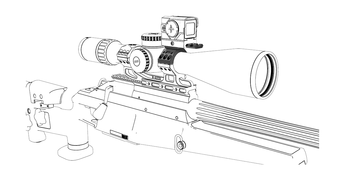 Vector Optics 30/34mm X-ACCU Montage-Kit ermöglicht die Installation eines Rotpunktvisiers über dem Zielfernrohr, passend für MOJ & MAG Fußabdruck. – Detail 2