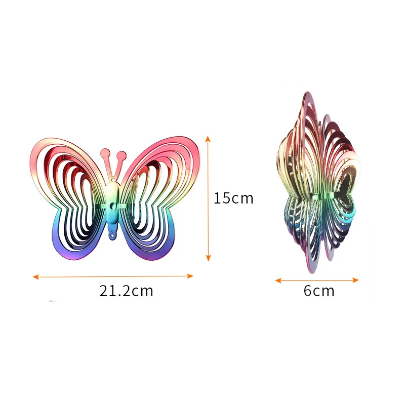 1pcs Crystal Wind Chime Love Diamond Prism Pendant Butterfly Dream Catcher Rainbow Pendant Home Garden and Yard Wind Chime Decor 6