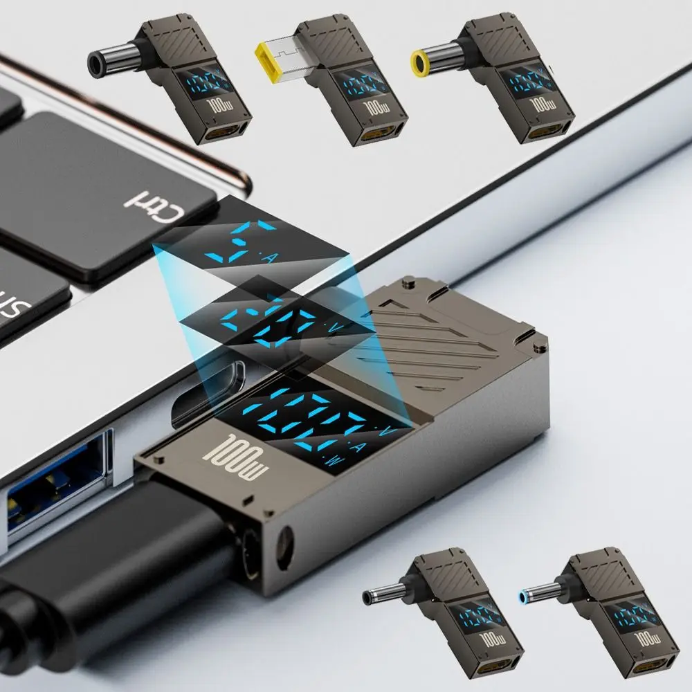 Universal Intelligent PD 100W Fast Charging USB-C to DC Converter with Digital Display