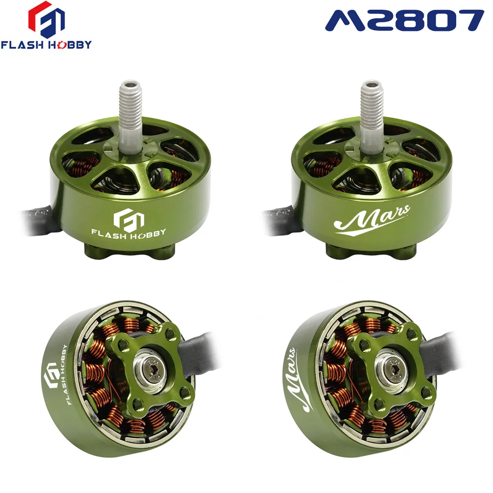 4pcs FLASHHOBBY Mars M2807 Brushless Motor 1300KV 3-6S LiPo for FPV Freestyle 7inch Long Range Drones DIY Parts thumbnail 2