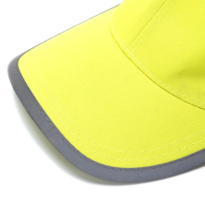 High Visibility Reflective Baseball Cap Yellow Safety Hat Work Safety Helmet Washable Hat Traffic Cap