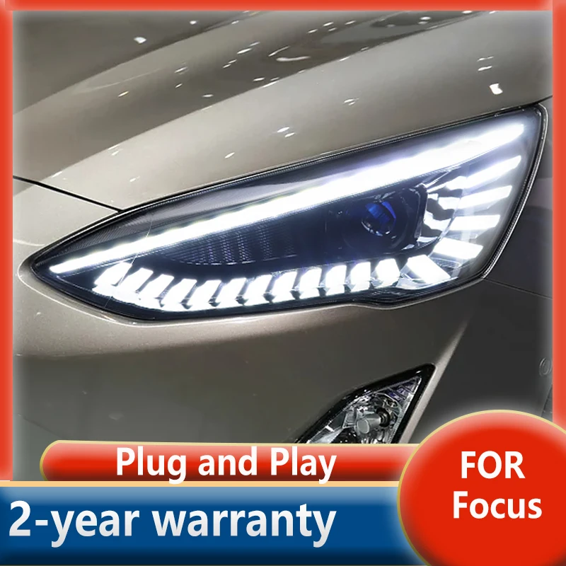 

For Ford Focus headlight 2019 LED Dynamic Headlights Upgrade Start-up Animation Hawkeye Design Bifocal Lens Head lamp
