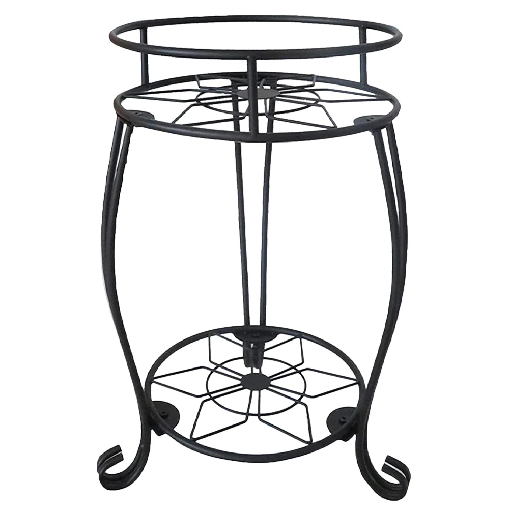 

Balcony Flower Stand Double Tier Plant Stand Indoor Bonsai Display Stand Metal Potted Holder Rack