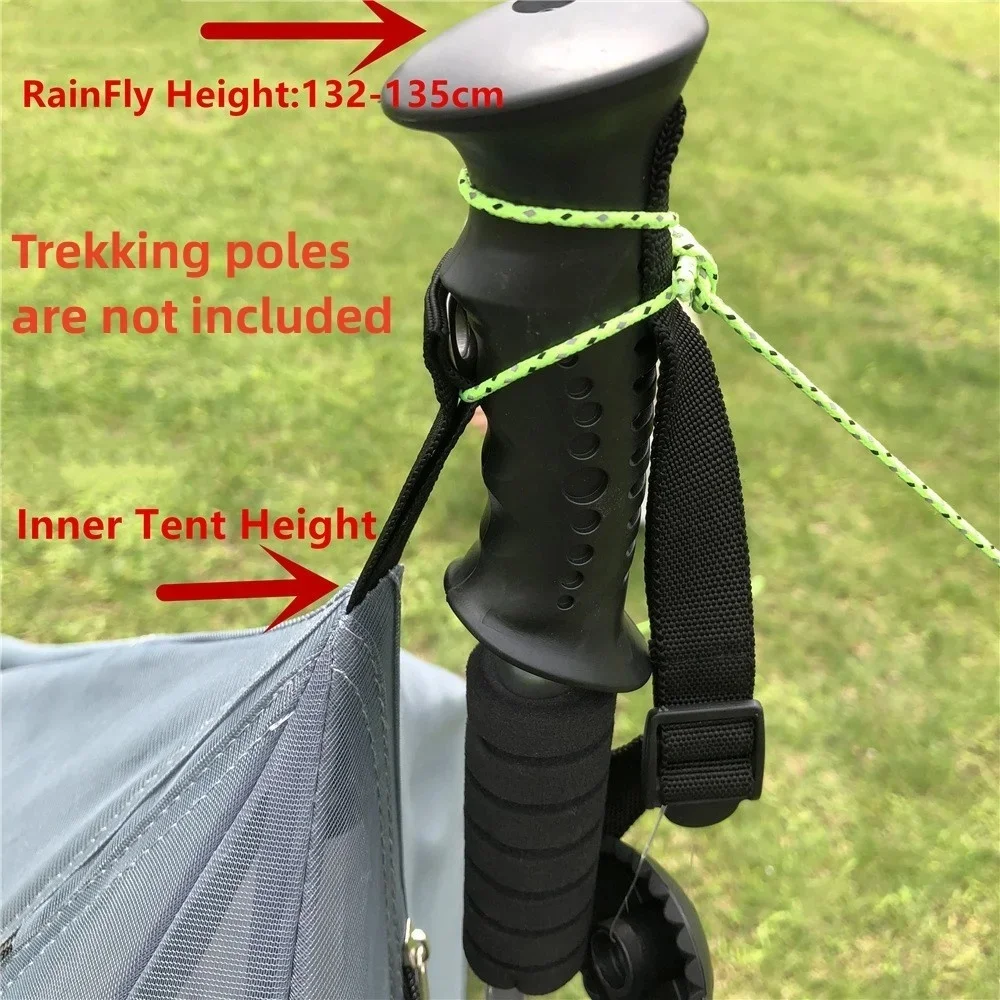 Waterproof Camping Tents Ultralight Double Tiers Rodless Pyramid Tent Single One Person 4 Season All Weather for Hunting Hiking
