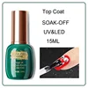 15ml/Jar No Wipe Top/Base Coat Nail Gel Long Lasting Soak off UV Nail Gel Polish Protector Primer UV Gel Nail Art Top Gel GY45-7 4