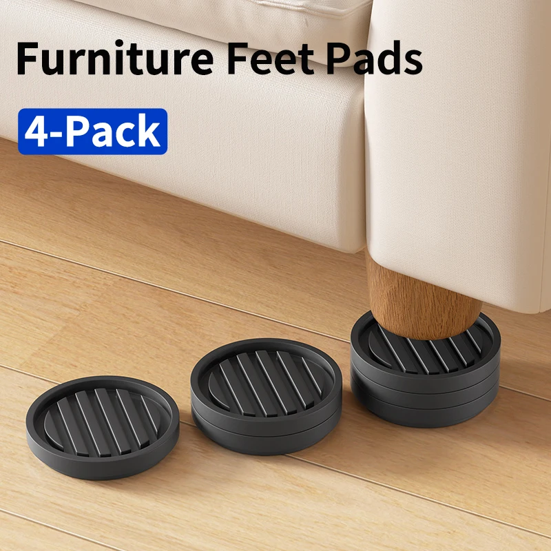Versatile Anti-Slip Stackable Furniture Risers with Scratch Protection